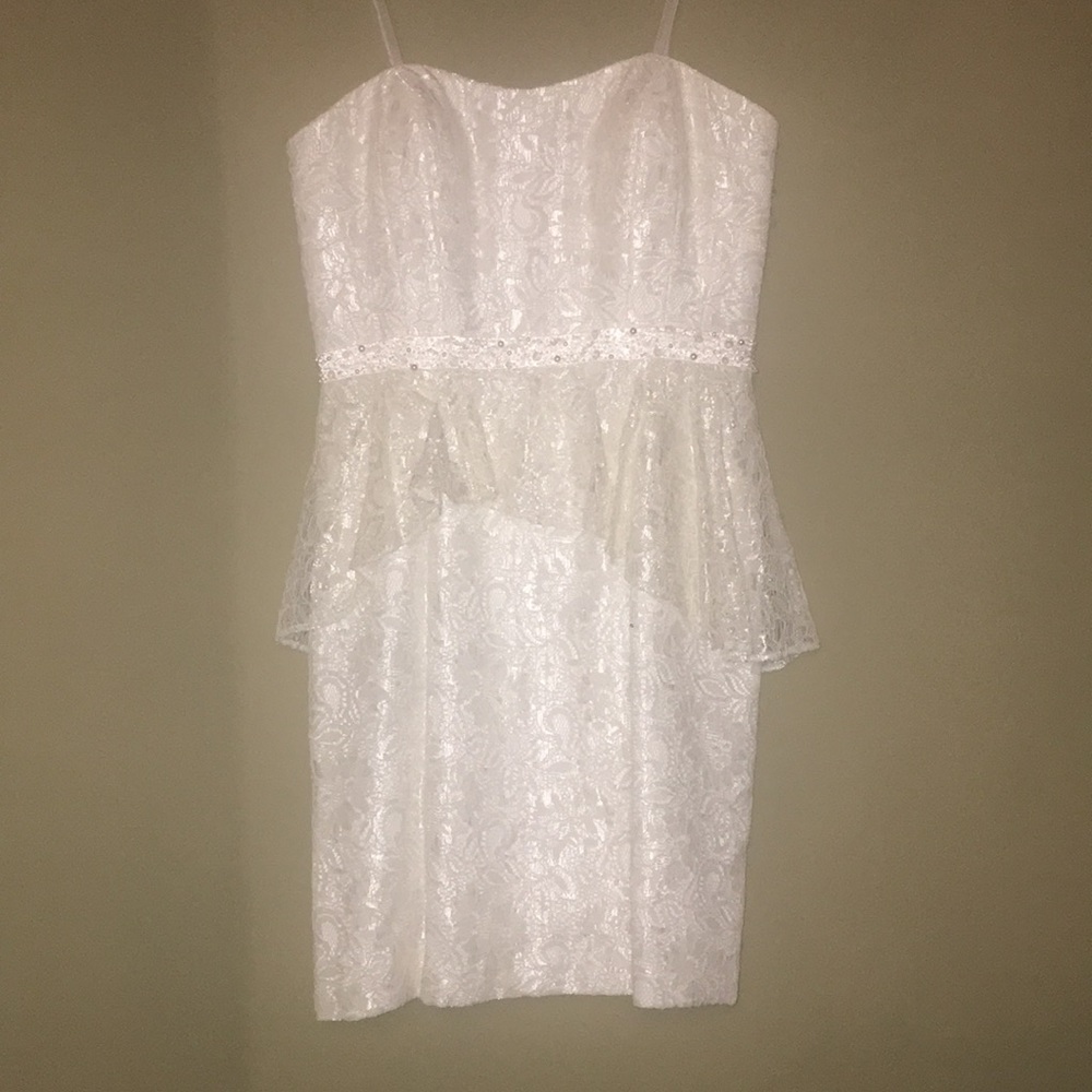 White Lace Cocktail Dress